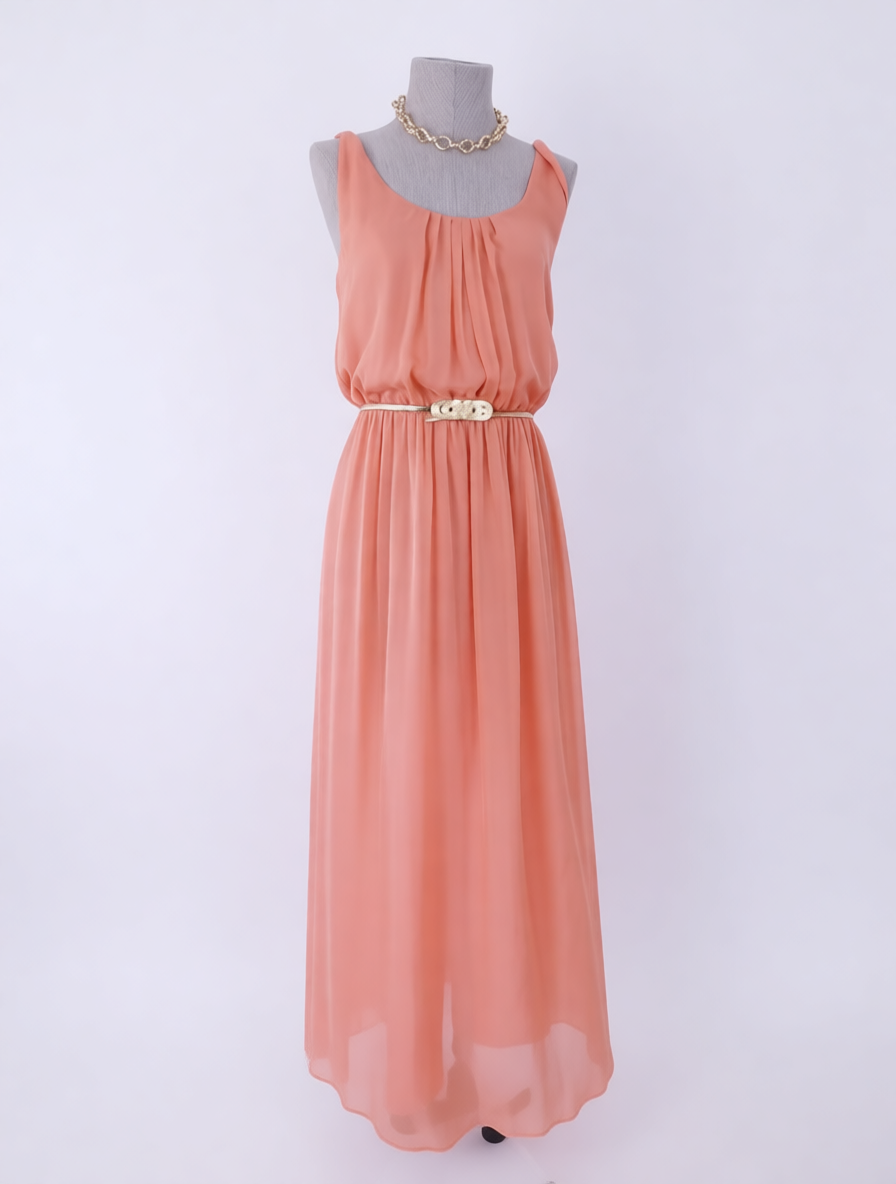 Vestido MASSIMO DUTTI Maxi Fiesta 100%Seda