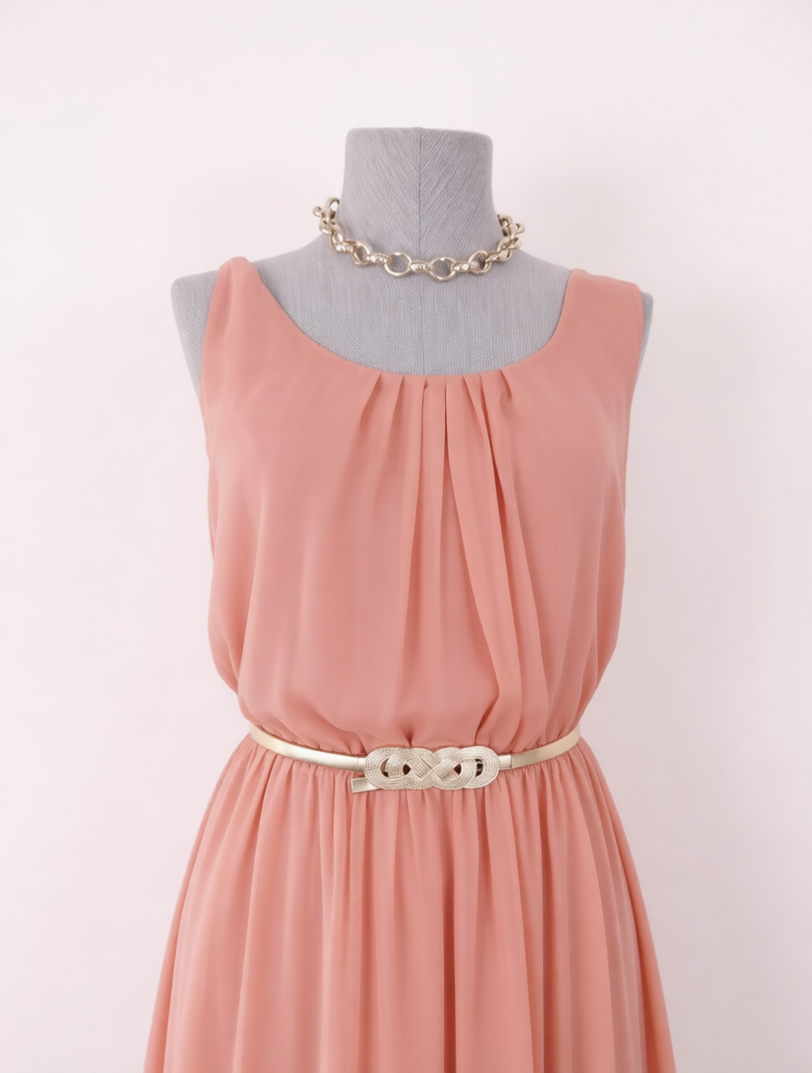 Vestido MASSIMO DUTTI Maxi Fiesta 100%Seda