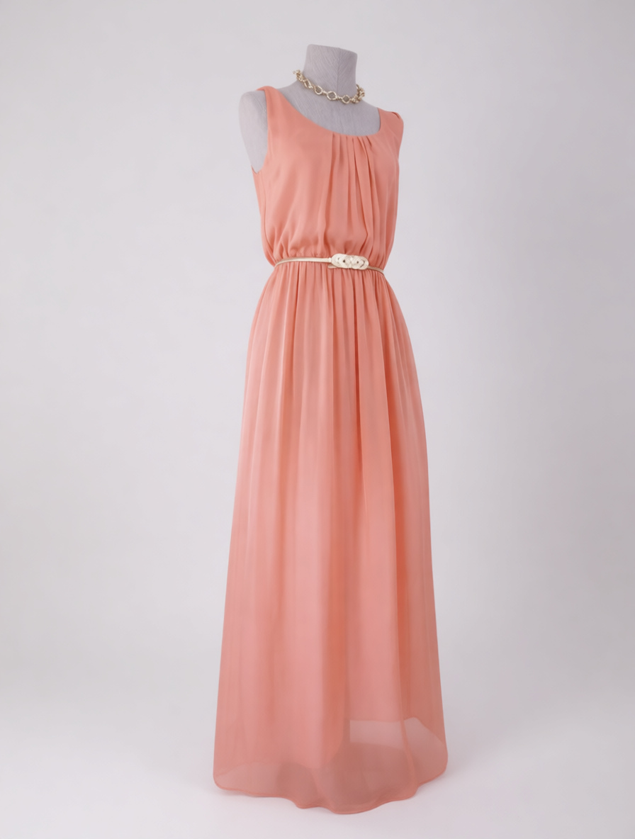 Vestido MASSIMO DUTTI Maxi Fiesta 100%Seda