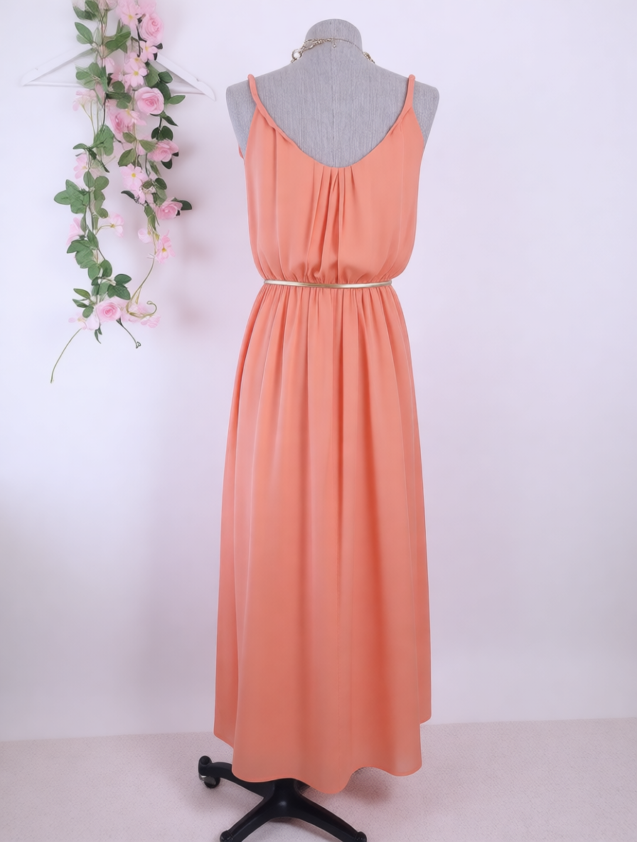 Vestido MASSIMO DUTTI Maxi Fiesta 100%Seda
