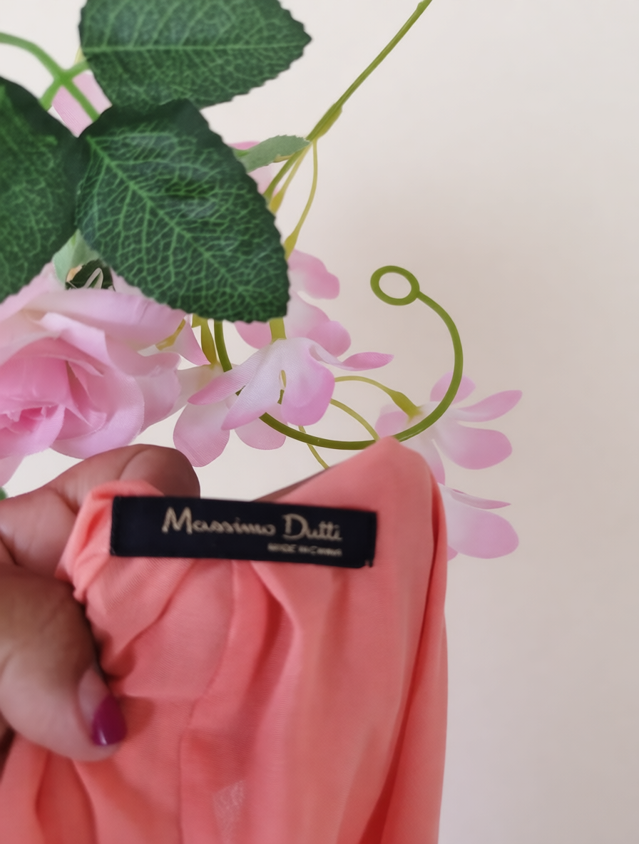 Vestido MASSIMO DUTTI Maxi Fiesta 100%Seda