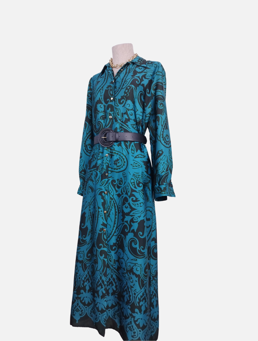 Vestido ZARA Largo Camisero satinado