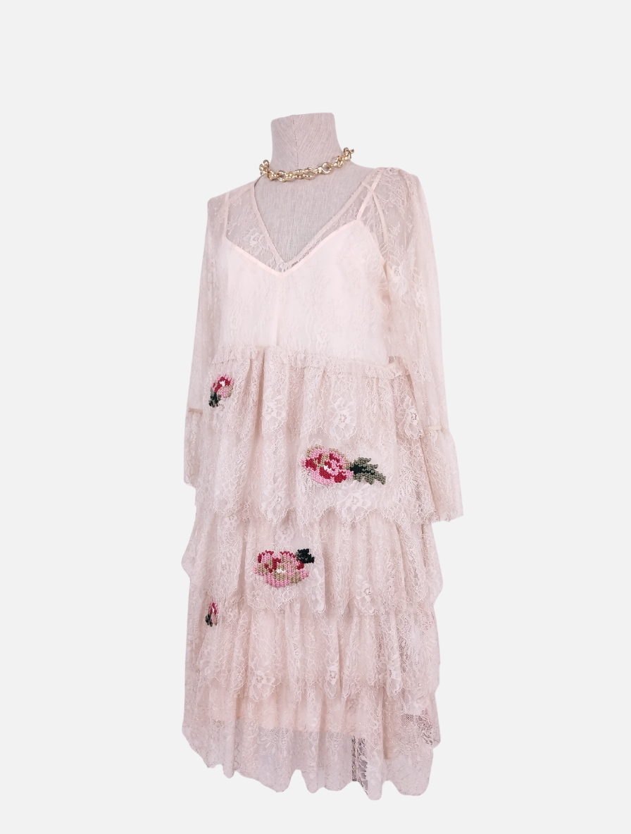 Vestido Twinset Encaje Ibicenco Romántico