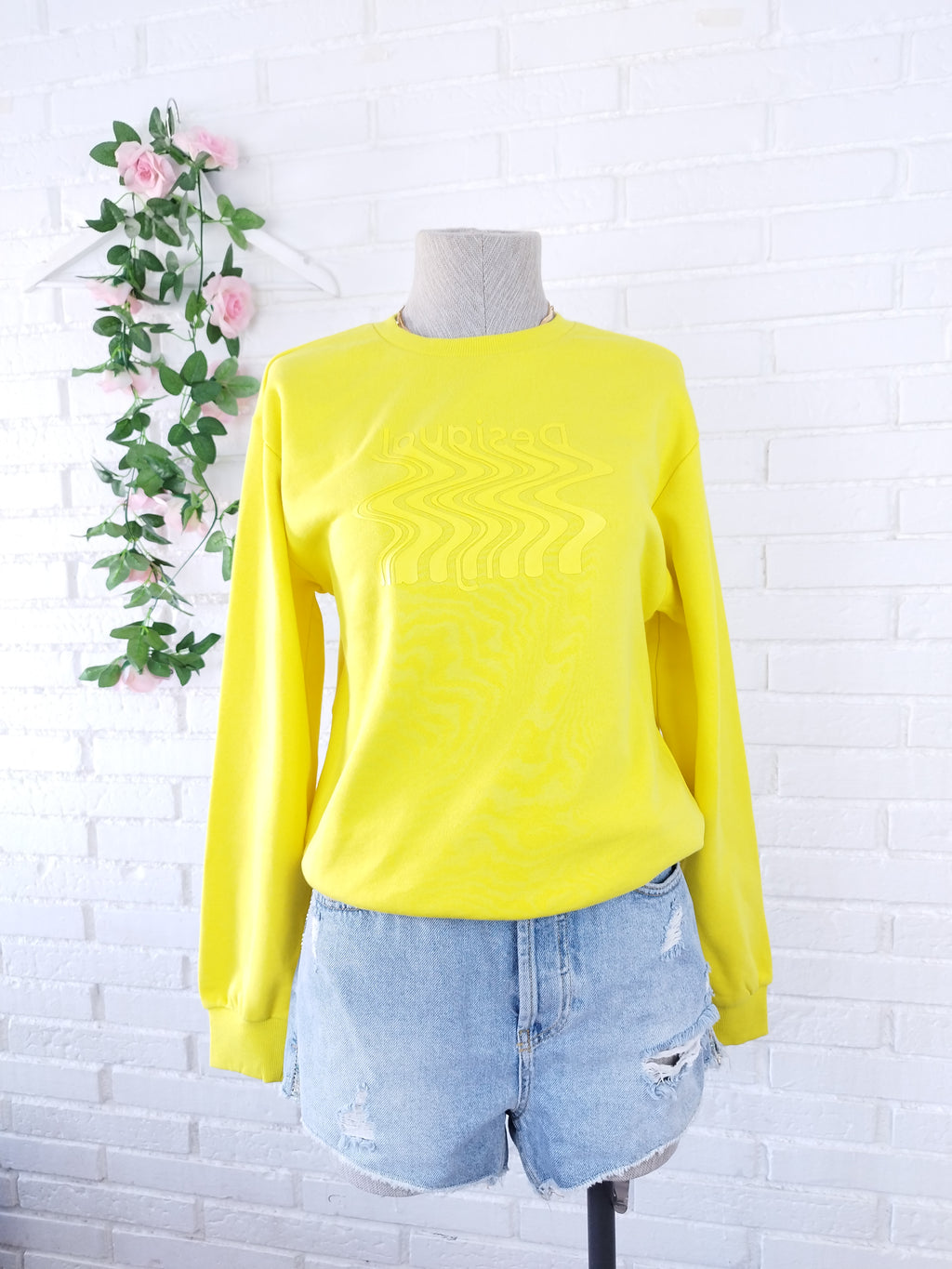 Sudadera DESIGUAL Amarilla 100% Algodón