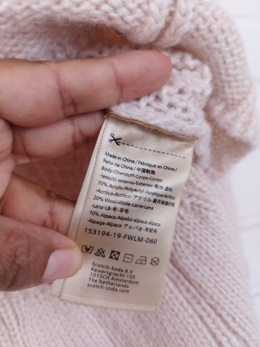 Jersey SCOTCH & SODA Punto Trenzado Jacquard Lana Alpaca