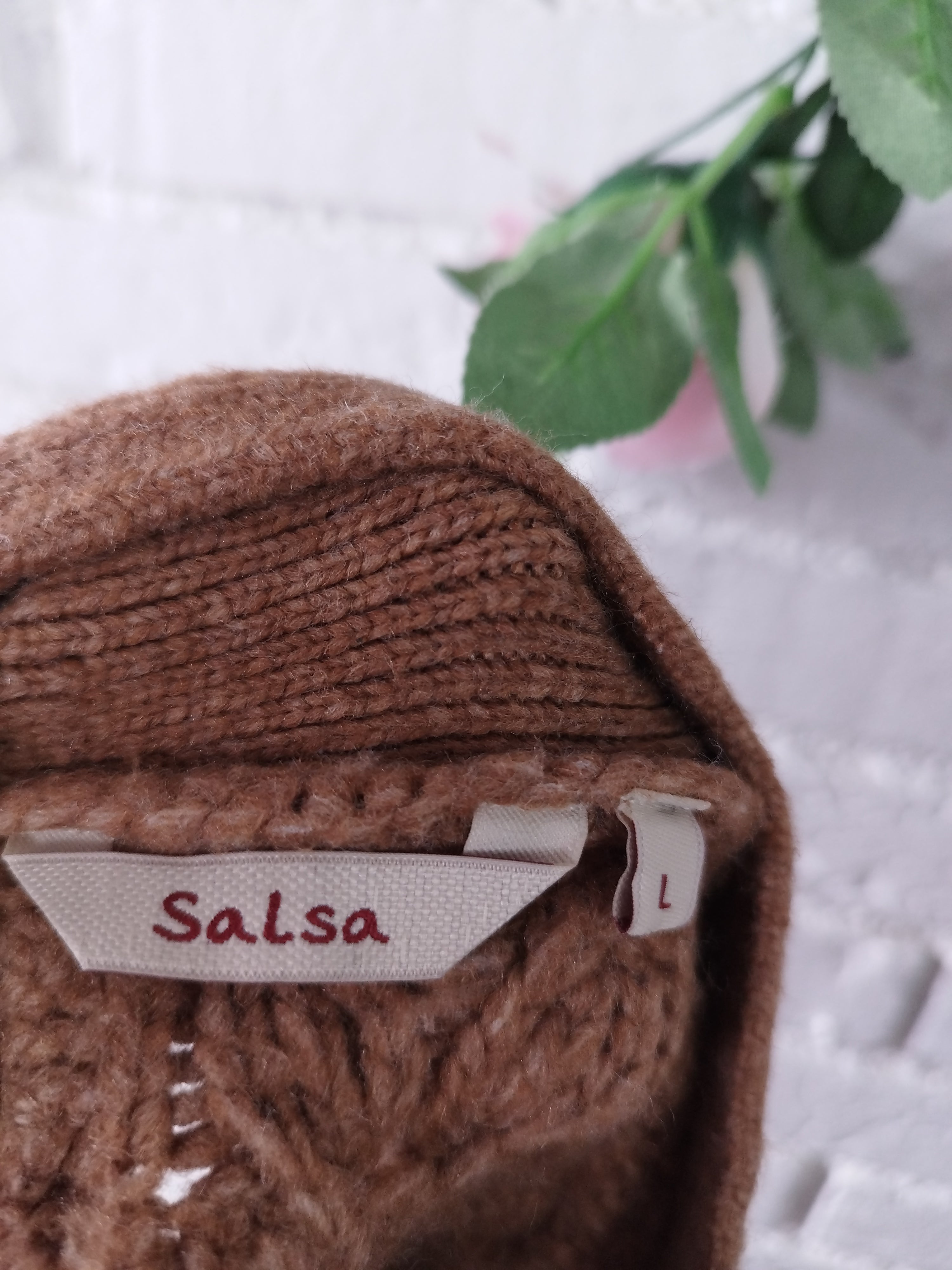 Cardigan SALSA Oversize Trenzado Grueso