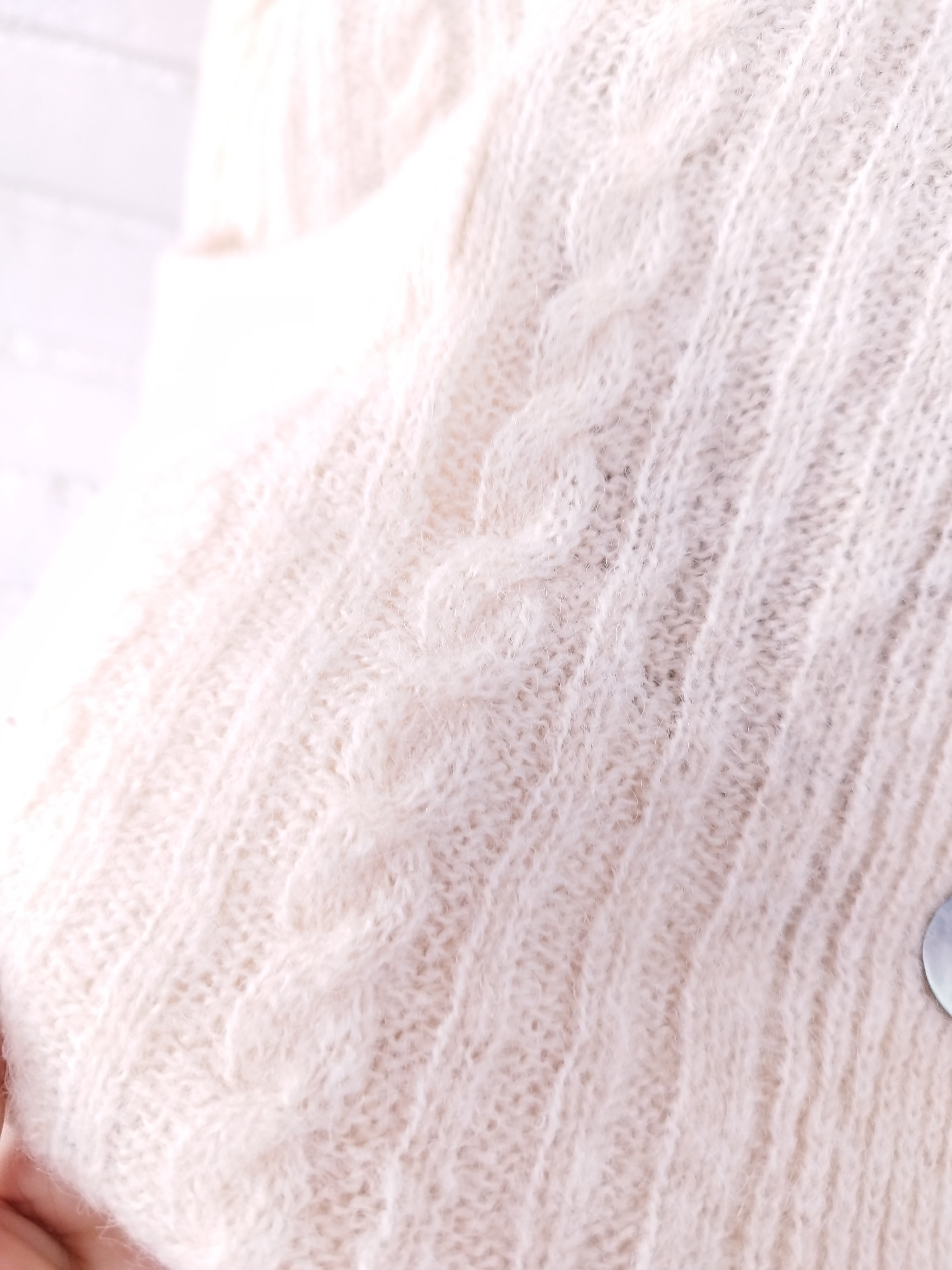 Cardigan MANGO con Lama Largo Punto Trenzado