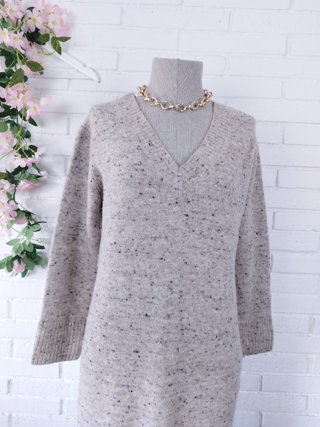 Vestido MASSIMO DUTTI Italy  Invierno Jaspeado Abrigador