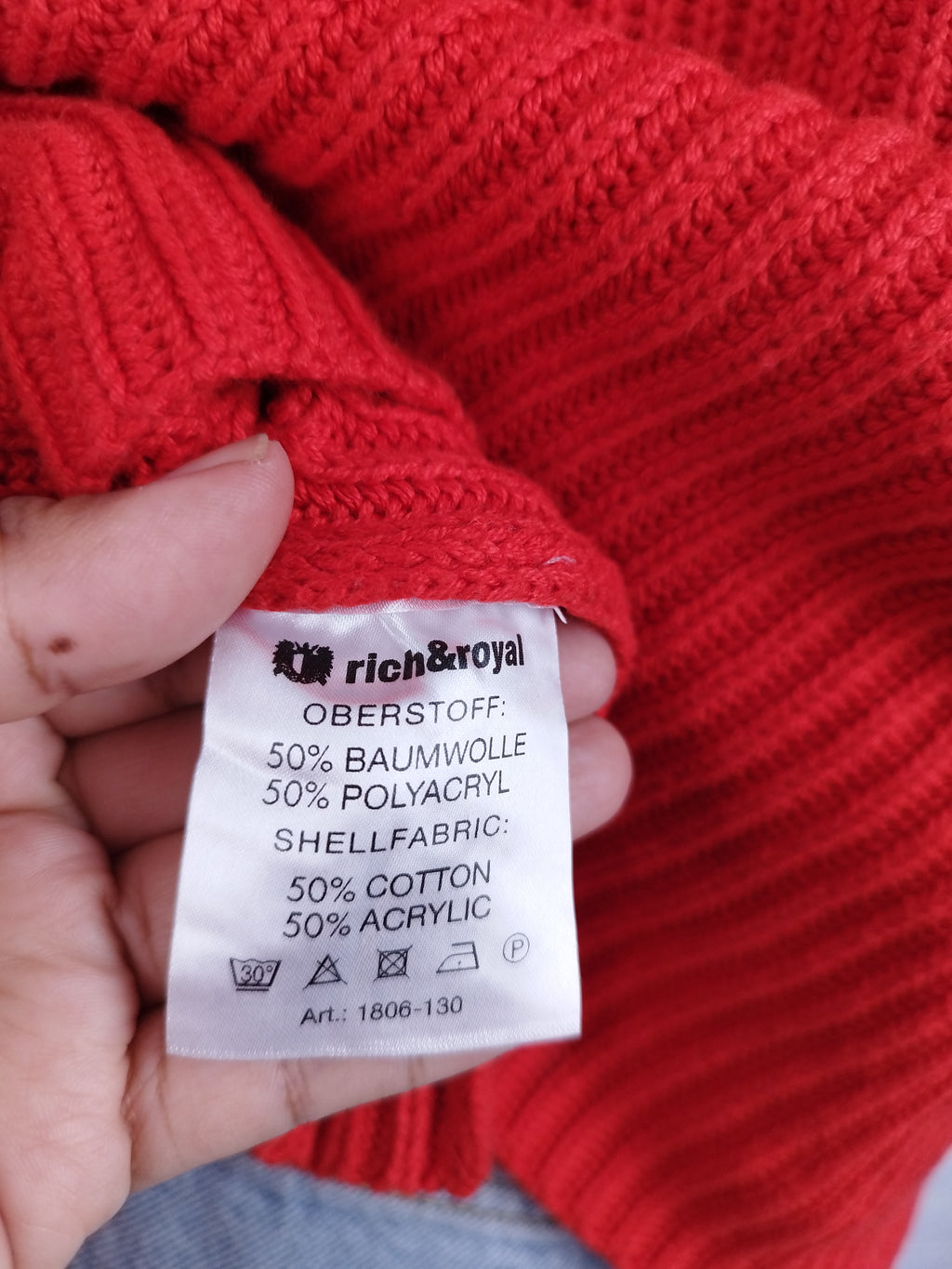 Jersey RICH & ROYAL  Canalado Algodón