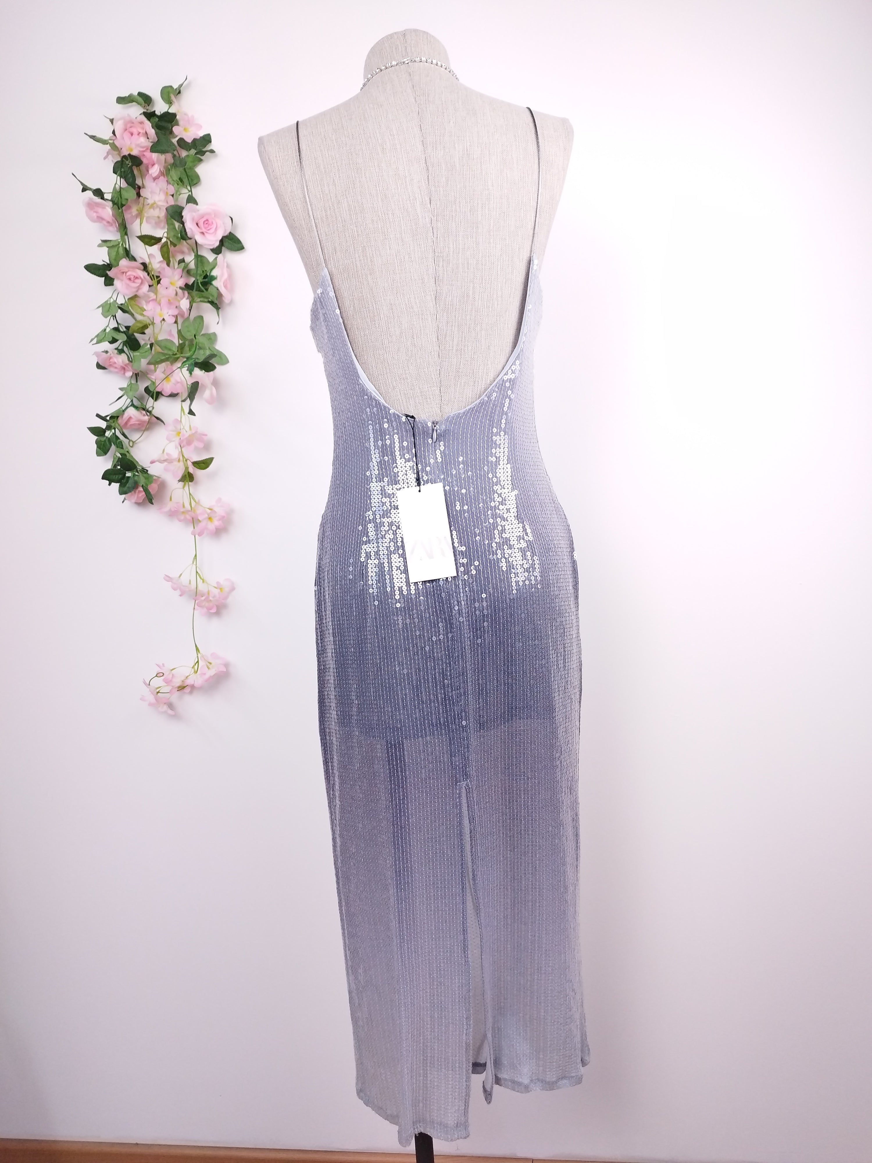 Vestido ZARA Fiesta Lentejuelas Lencero