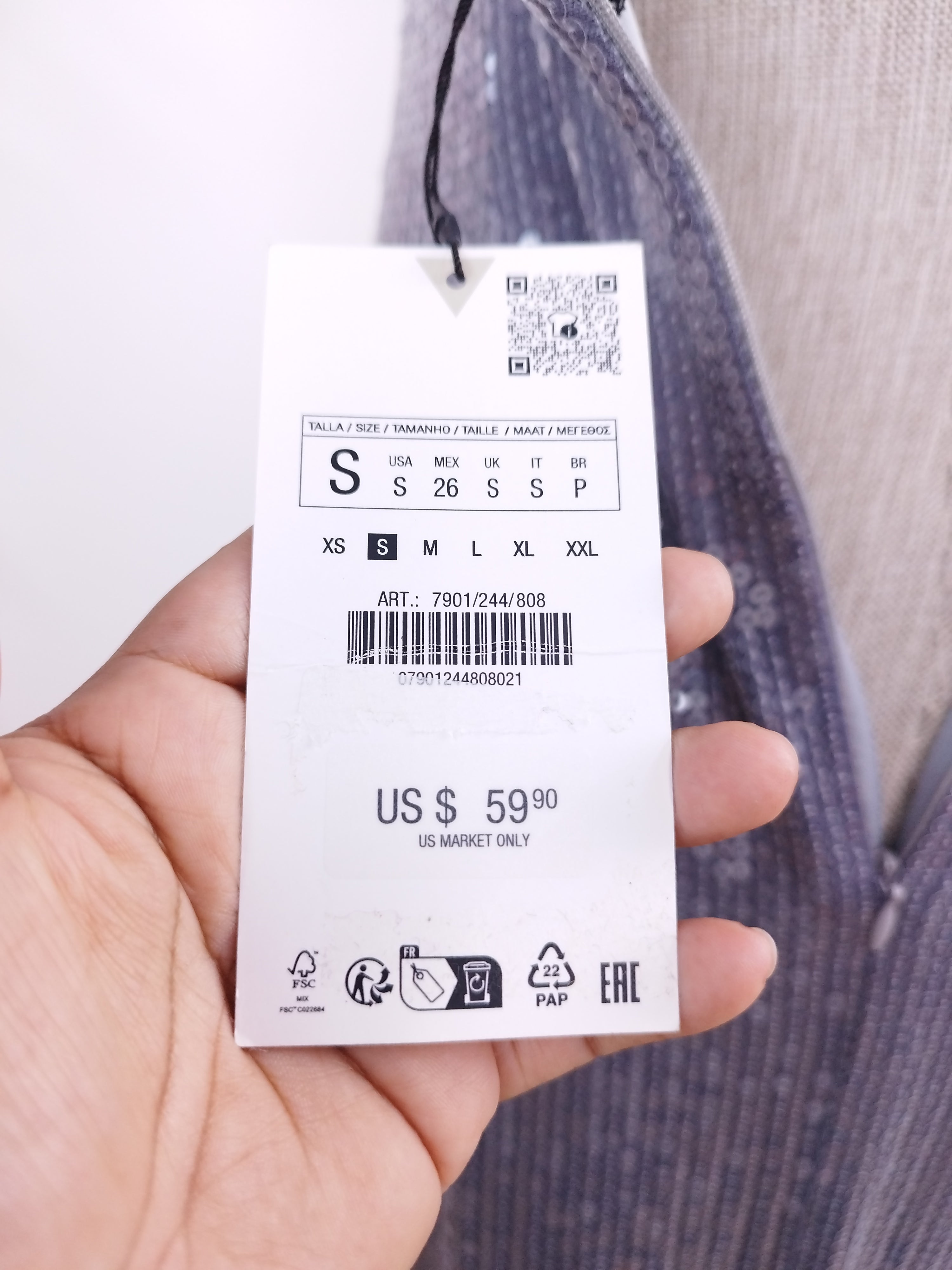 Vestido ZARA Fiesta Lentejuelas Lencero