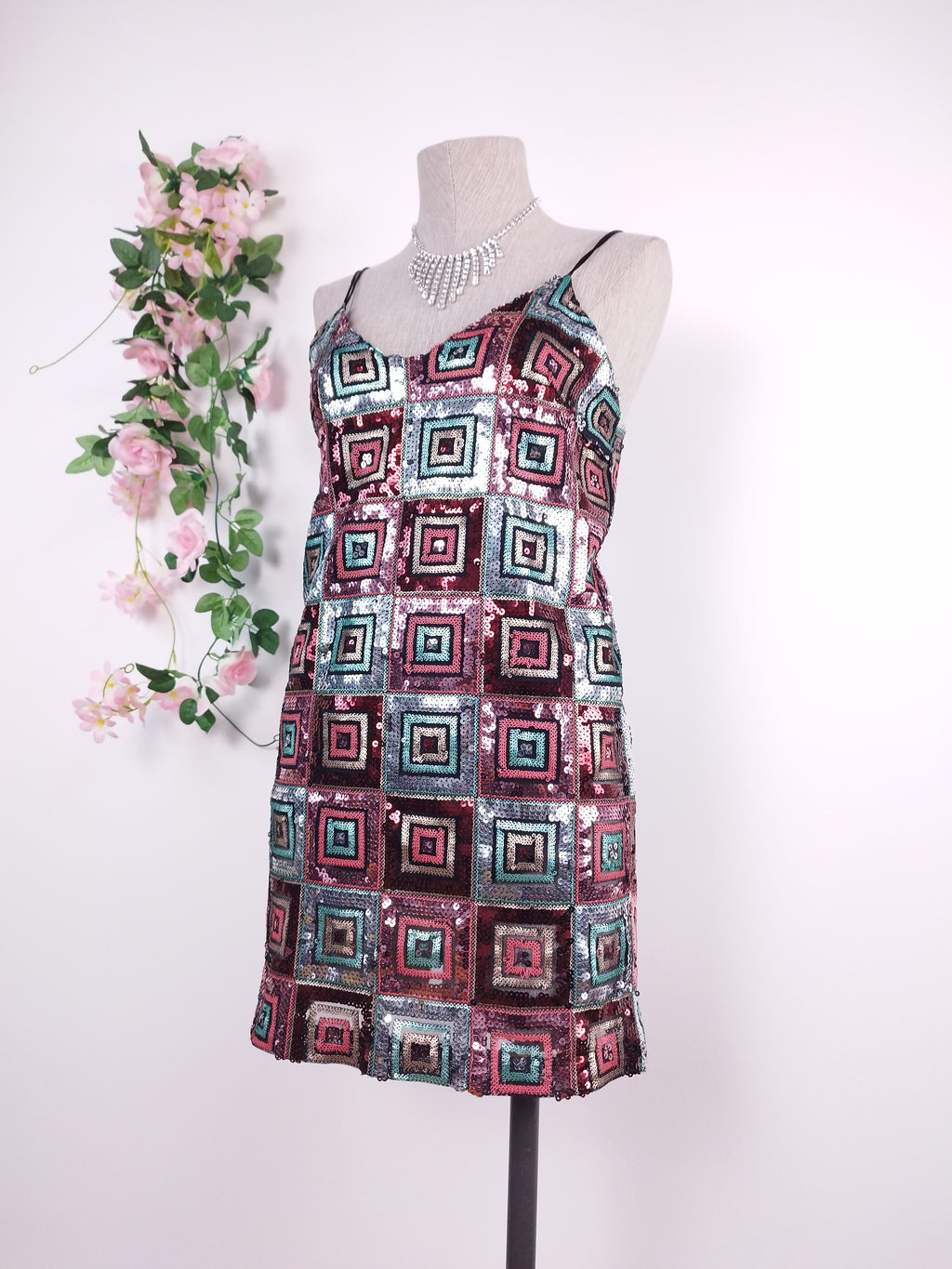 Vestido Corto ZARA Fiesta de Tirantes y Lentejuelas