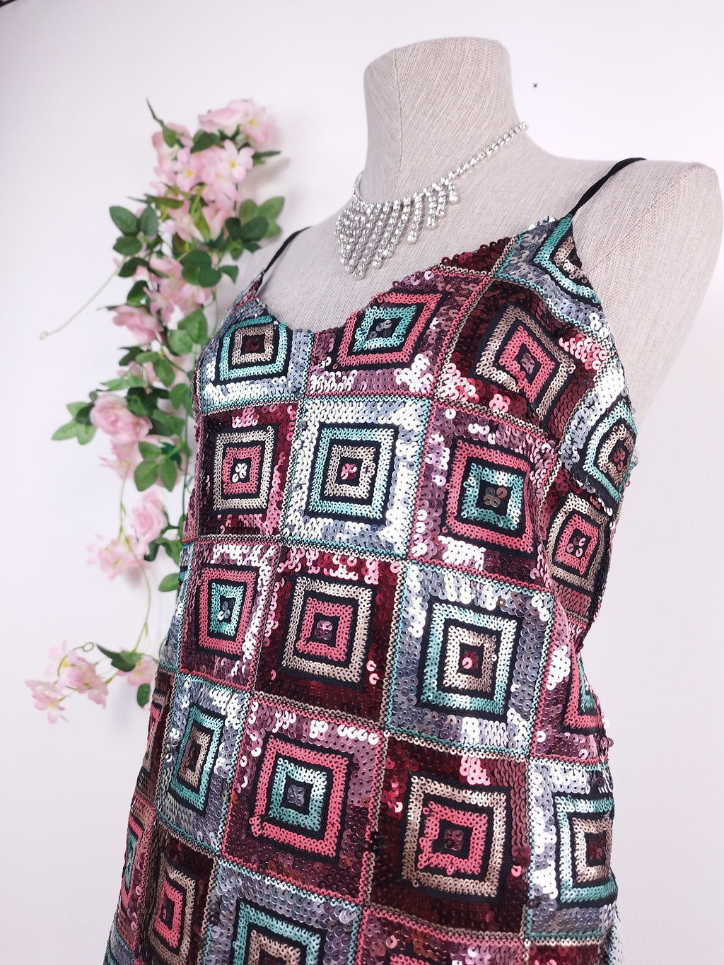 Vestido Corto ZARA Fiesta de Tirantes y Lentejuelas