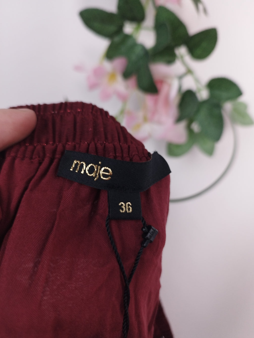 Falda MAJE Midi Fluida Hilos Metálicos