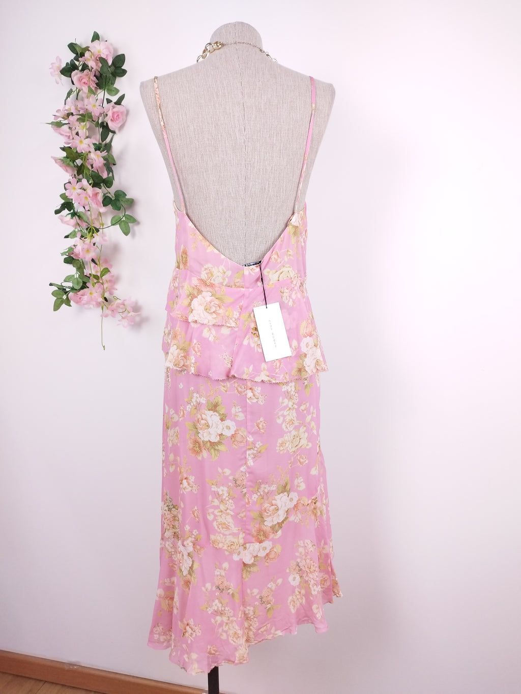 Vestido ZARA Lencero Volantes Espalda Descubierta