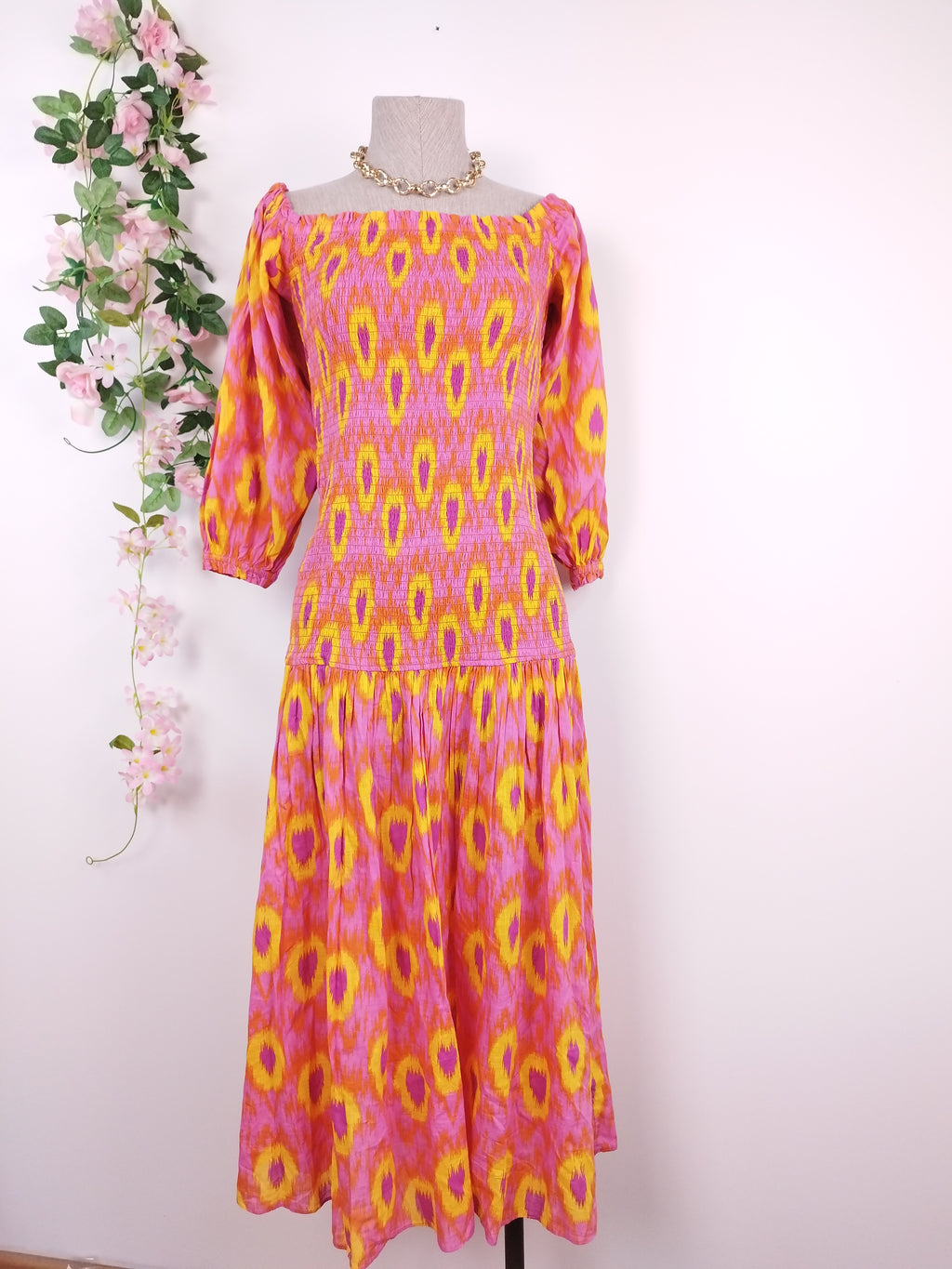 Vestido ZARA Largo Verano 100% algodón