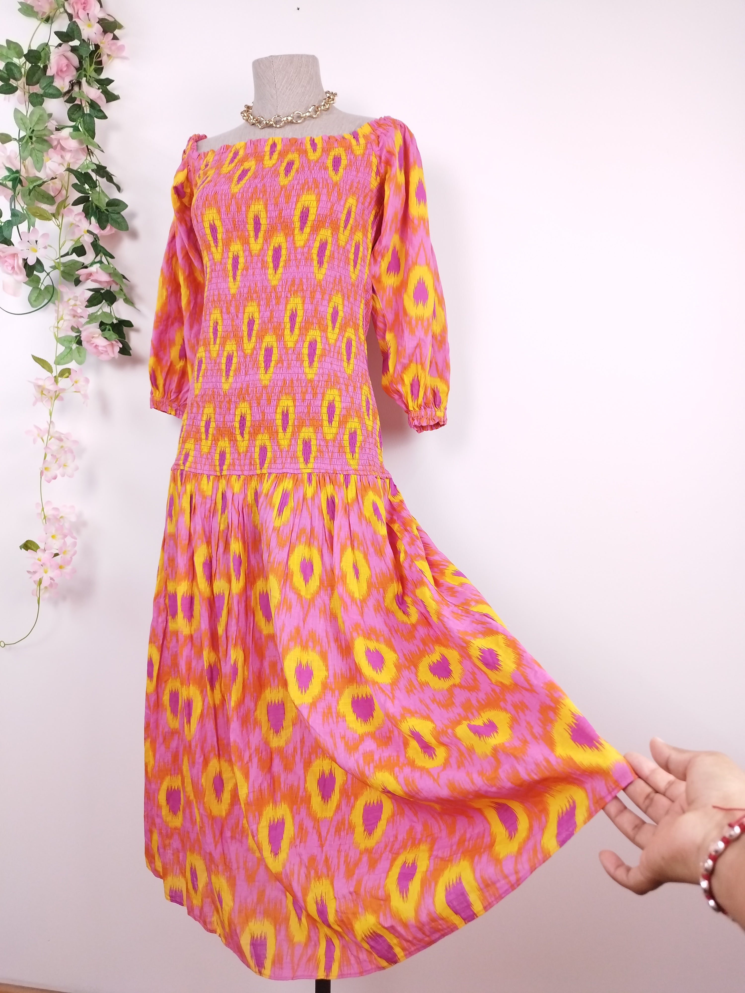 Vestido ZARA Largo Verano 100% algodón