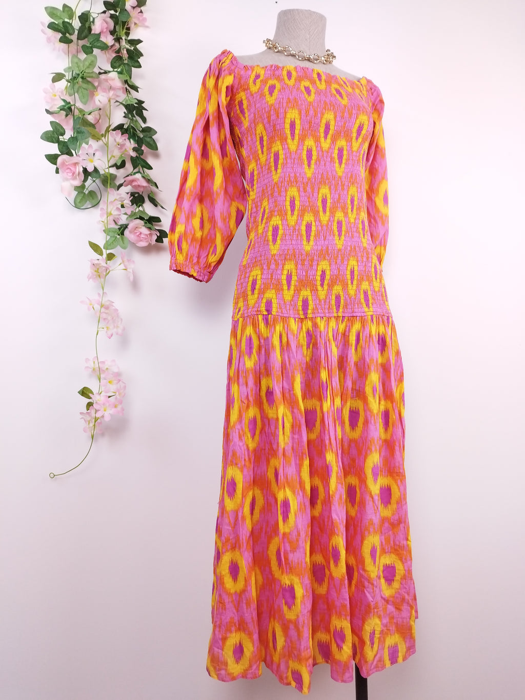 Vestido ZARA Largo Verano 100% algodón