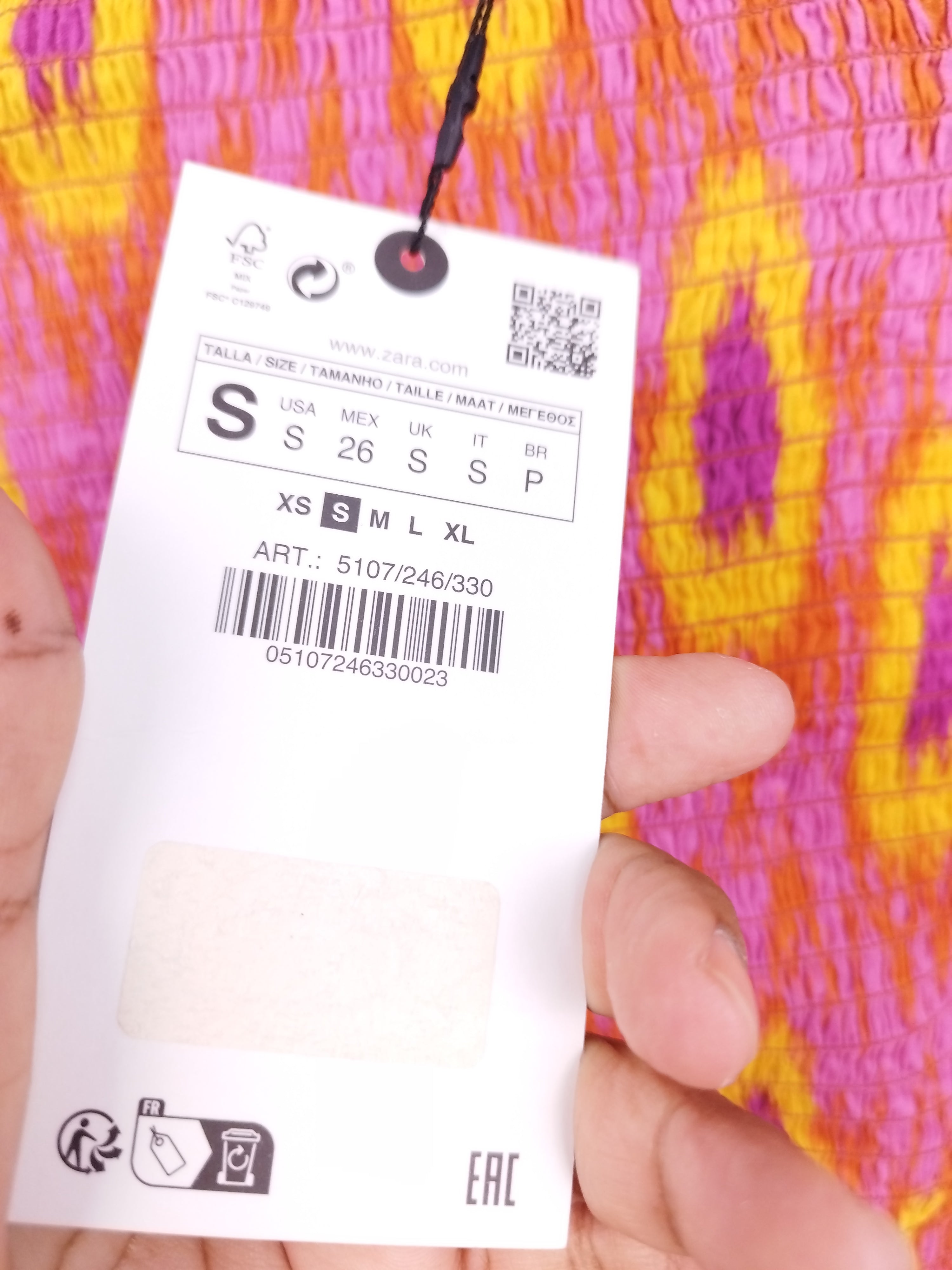 Vestido ZARA Largo Verano 100% algodón