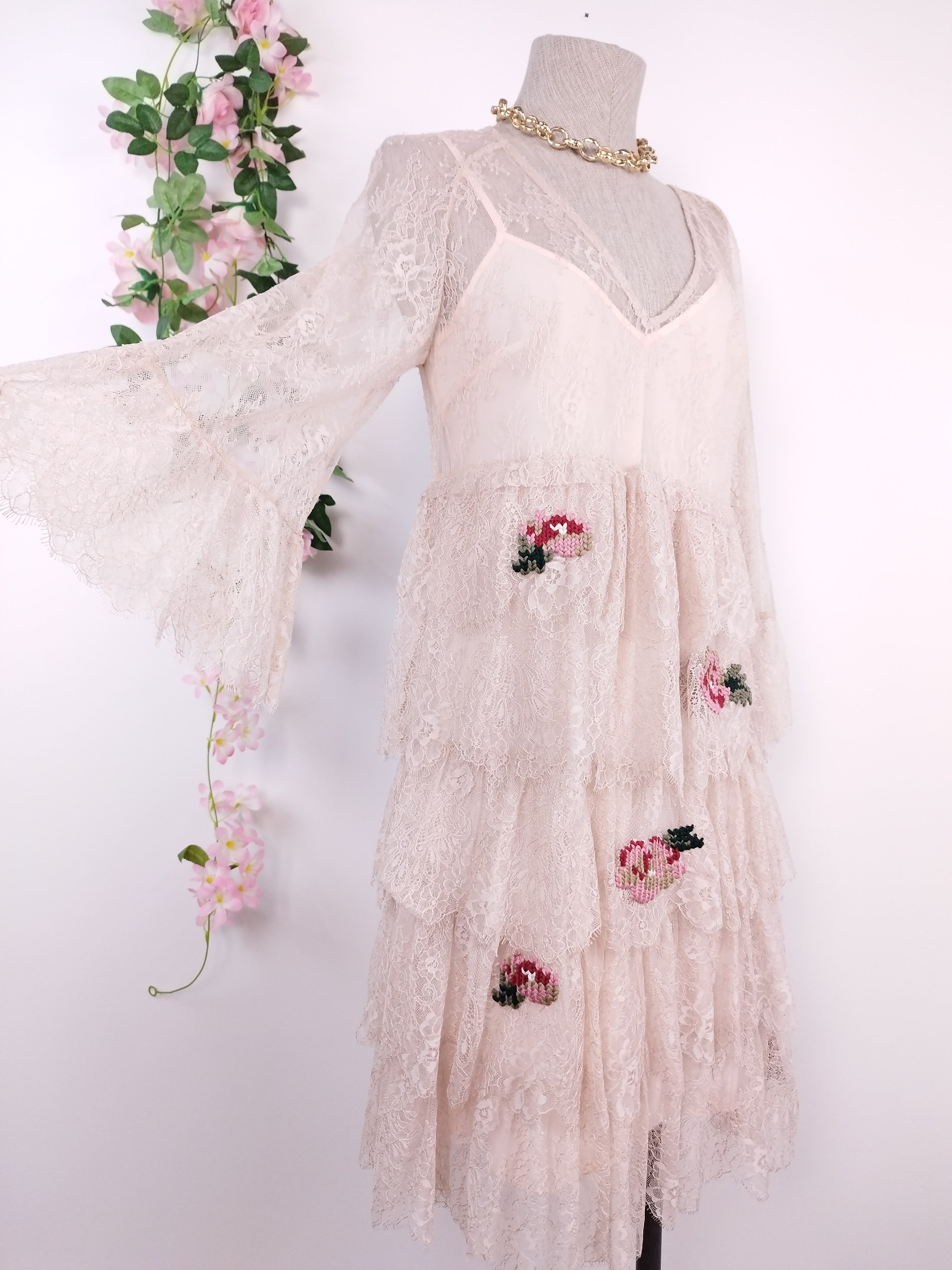 Vestido Twinset Encaje Ibicenco Romántico