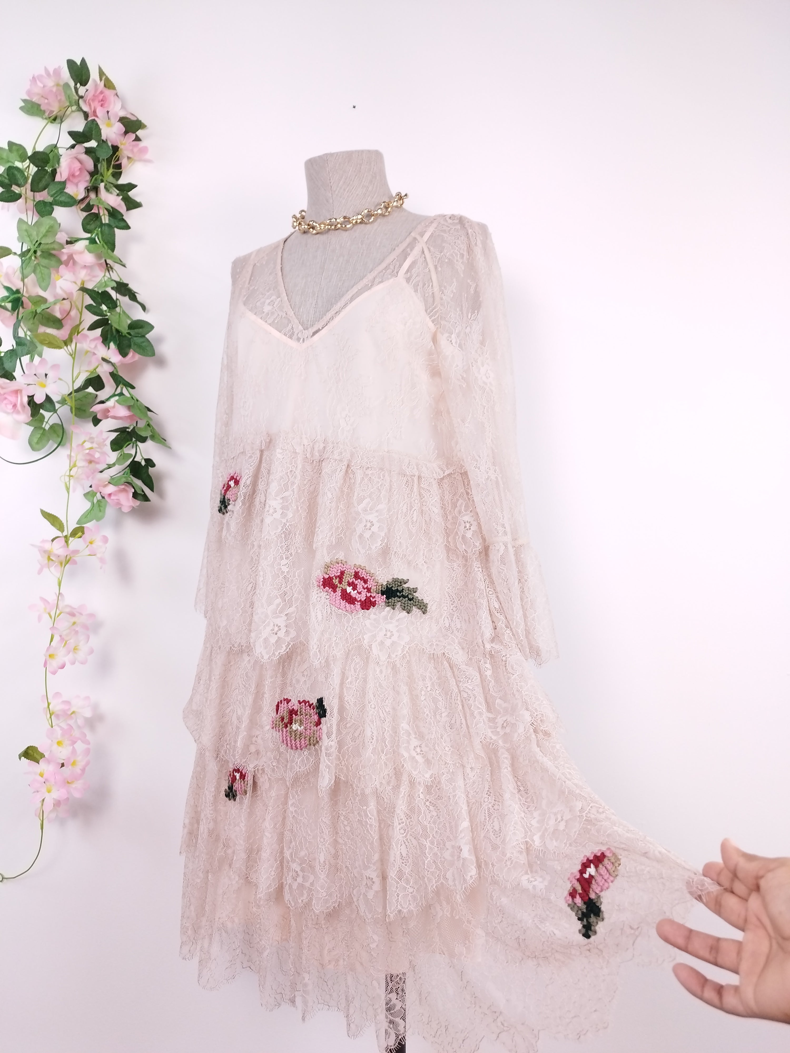 Vestido Twinset Encaje Ibicenco Romántico