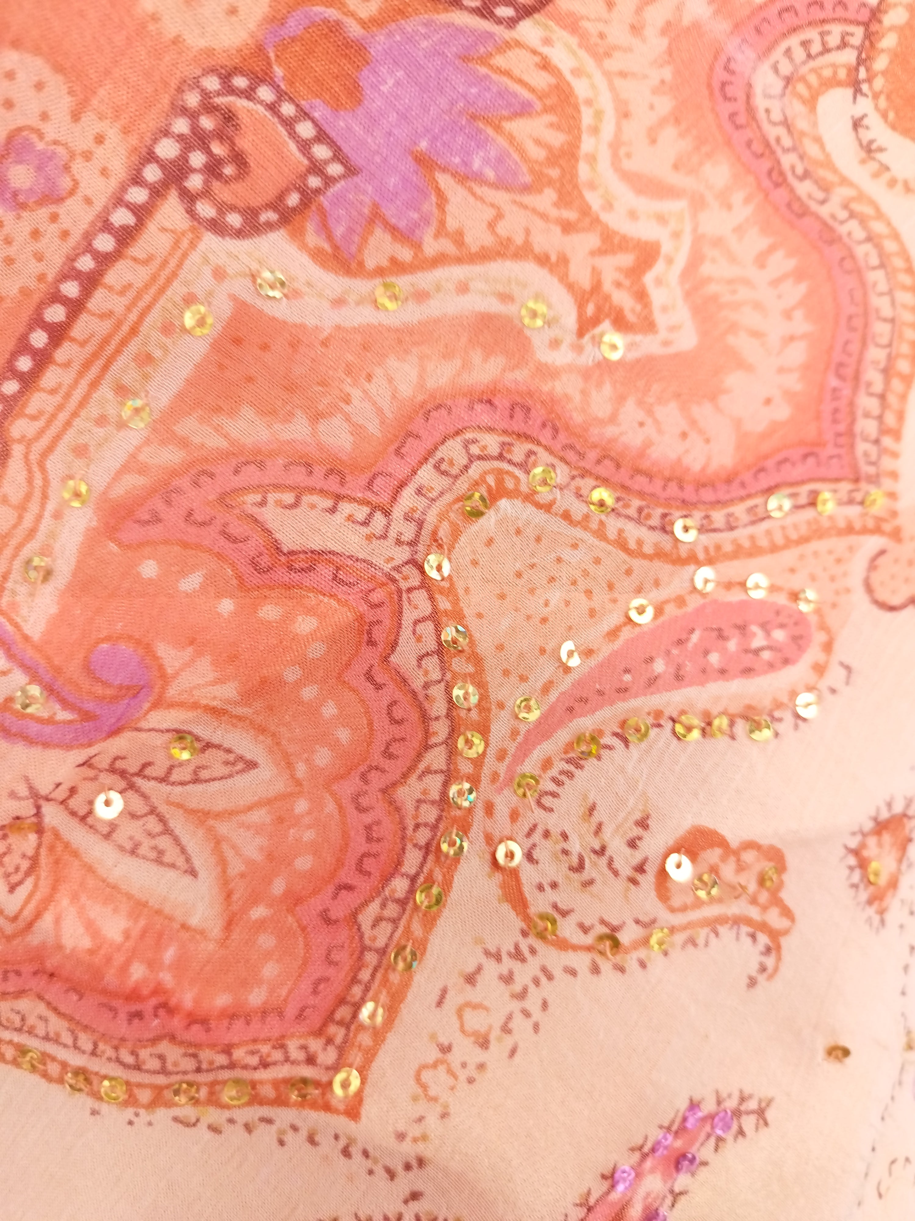 Vintage 2000s Y2K Chiffon Dress — Semi-Draped Neck, Boho Print & Asymmetric Ruffles