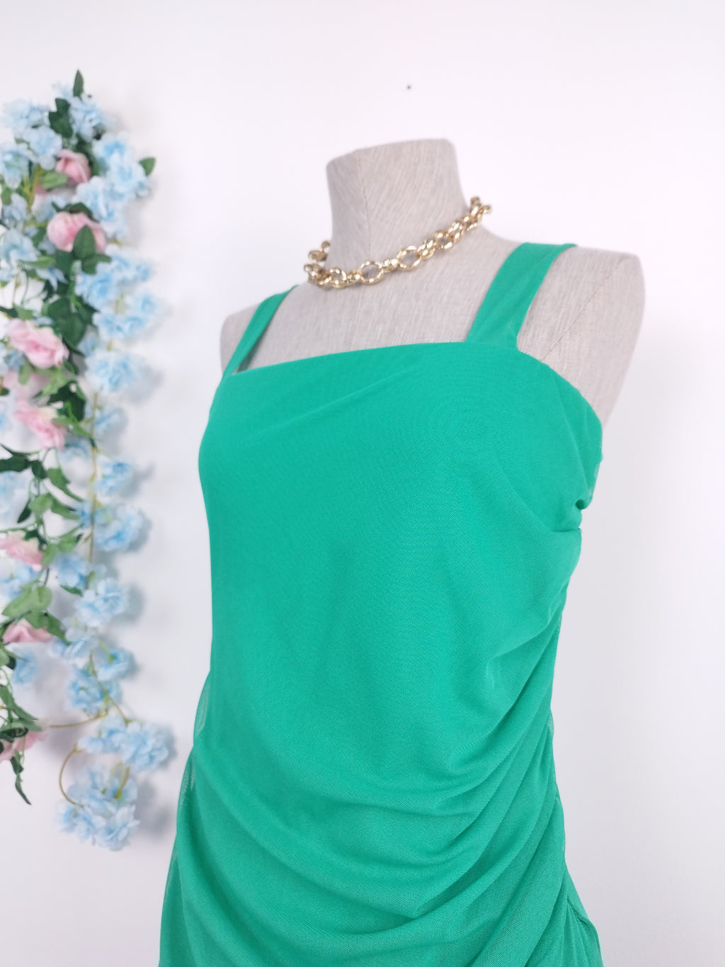 Vestido Drapeado VINTAGE 90s Fiesta Tul