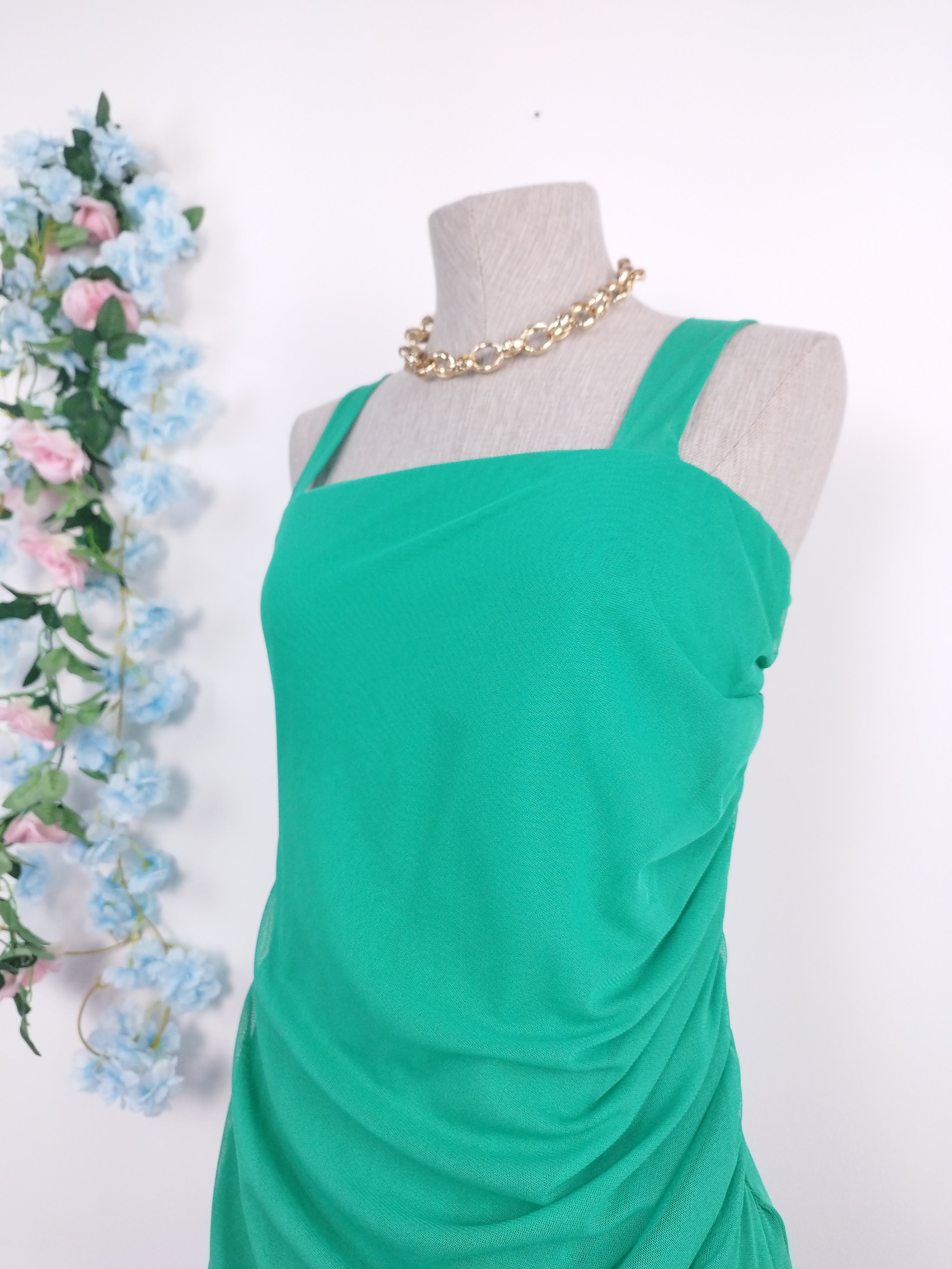 Vestido Drapeado VINTAGE 90s Fiesta Tul