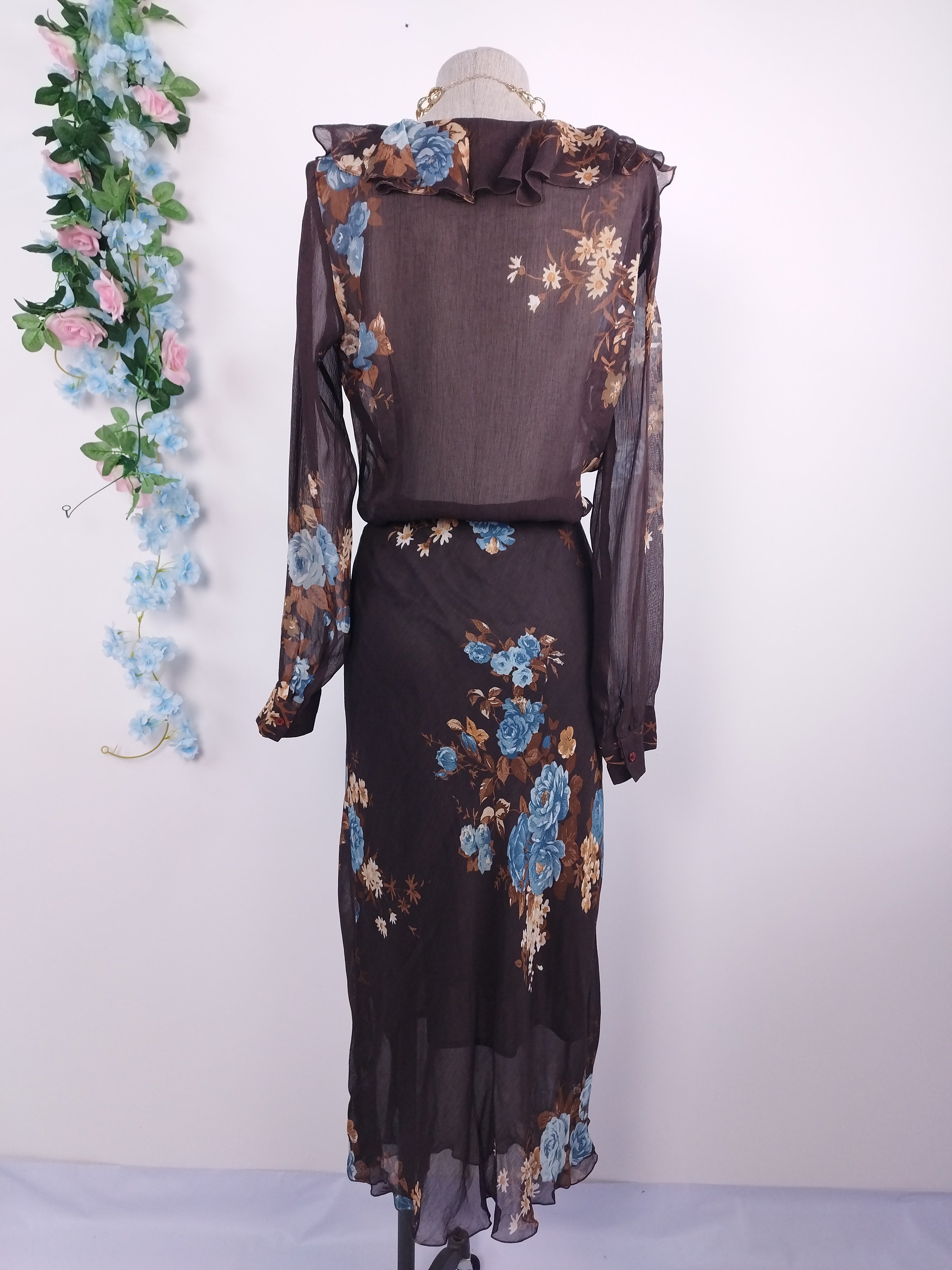 Set VINTAGE Blusa + Falda 90s Floral