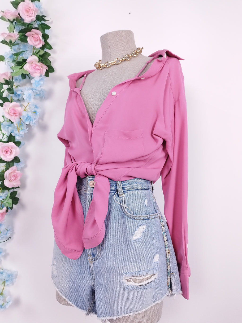 Blusa THEORY Manga larga con tirantes