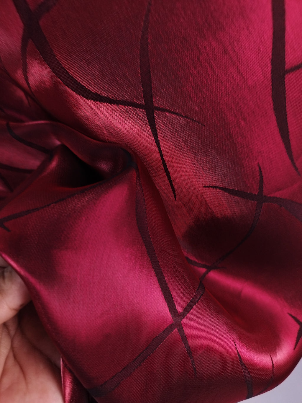 Iridescent red slip dress — Vintage 2000s lingerie-chic gala