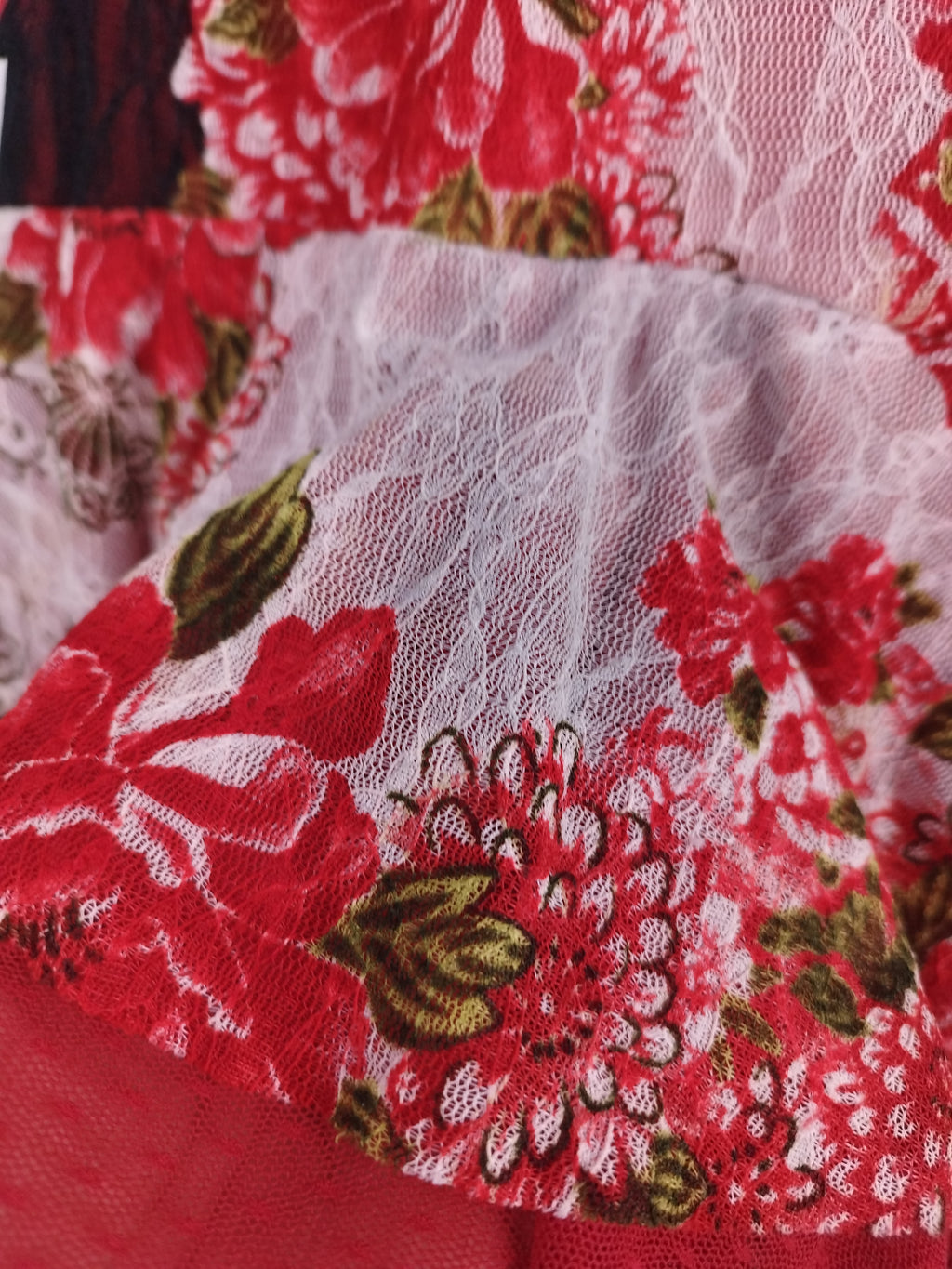 Vintage 2000s Y2K Lace Dress — Halter Neck, Rose Print & Asymmetric Ruffles